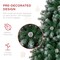 Best Choice Products Pre-Decorated Holiday Christmas Pine Tree w/ Branch Tips, Partially Flocked, Metal Base